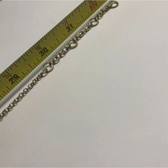 Signed J. Crew Matte Gold Tone Rhinestone Costume Statement Necklace - Picture 13 of 13